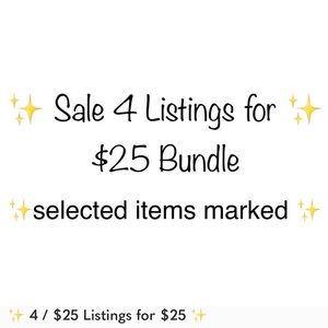 ✨ 4 / $25 Listings for $25 ✨